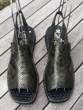 Rieker snakeskin leather sandals